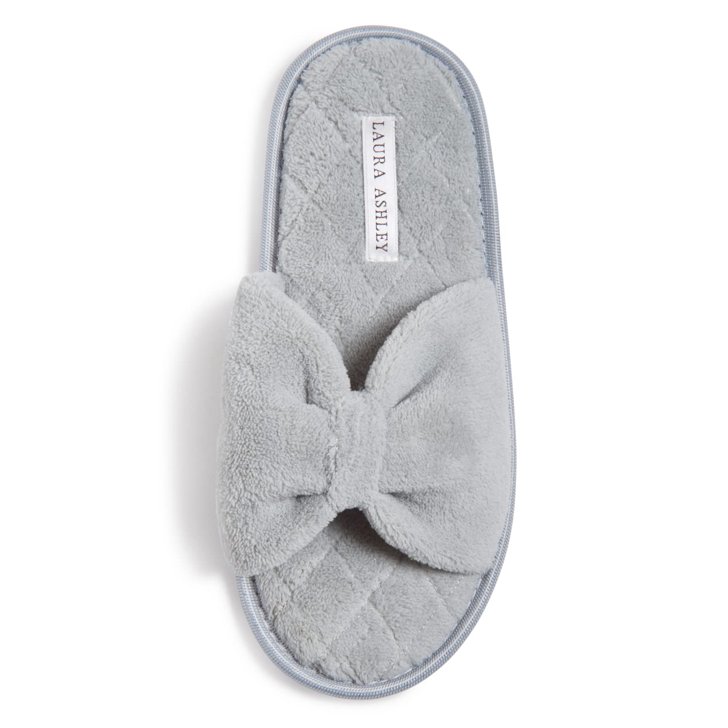  Laura Ashley Ladies Open Toe Spa Slippers with Bow and Memory Foam Insole for Relaxation at Home
| Laura Ashley Ladies 