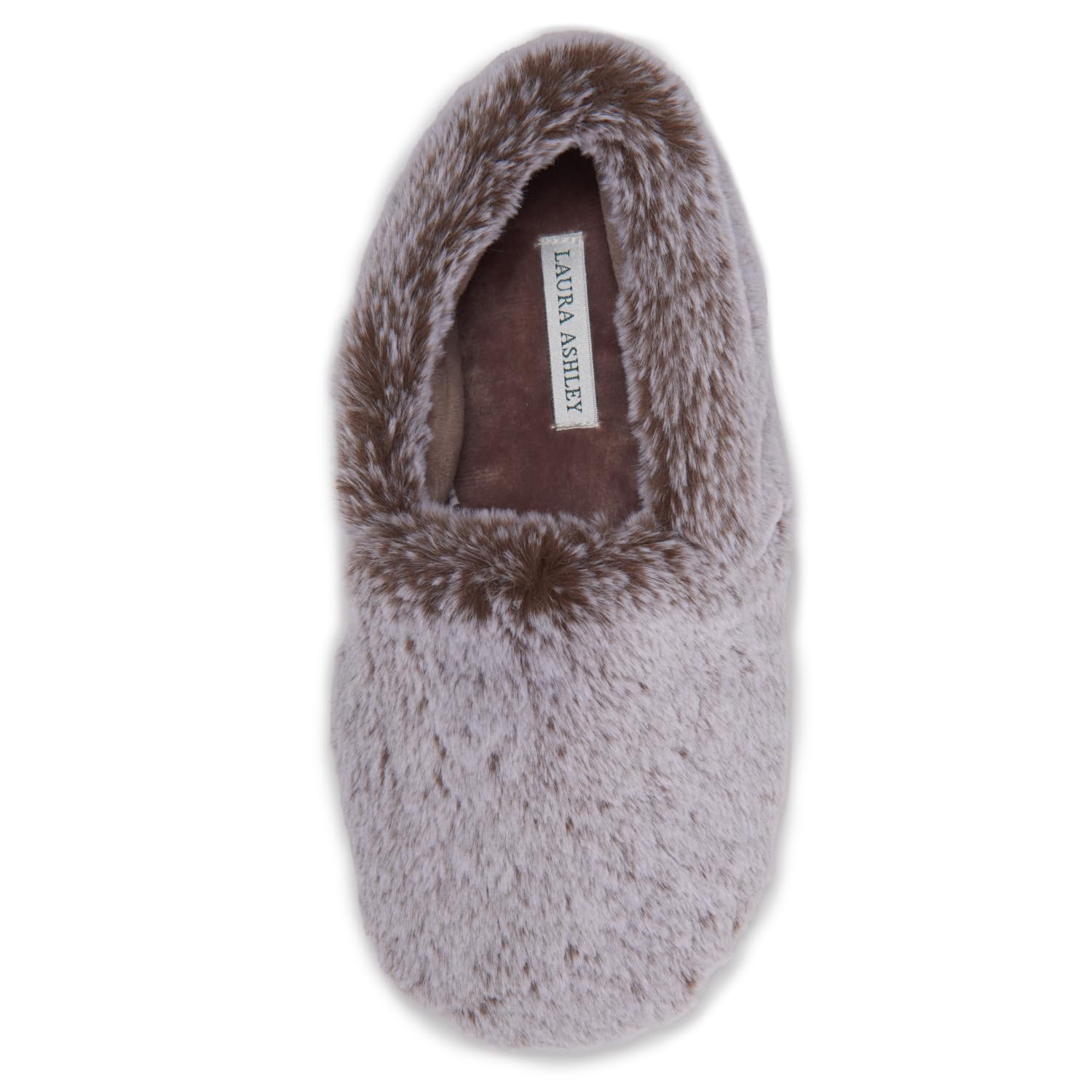 Laura Ashley Ladies Plush A-line Slipper Memory Foam Insole, Closed Toe, Backless Design Lightweight & Durable for Comfo